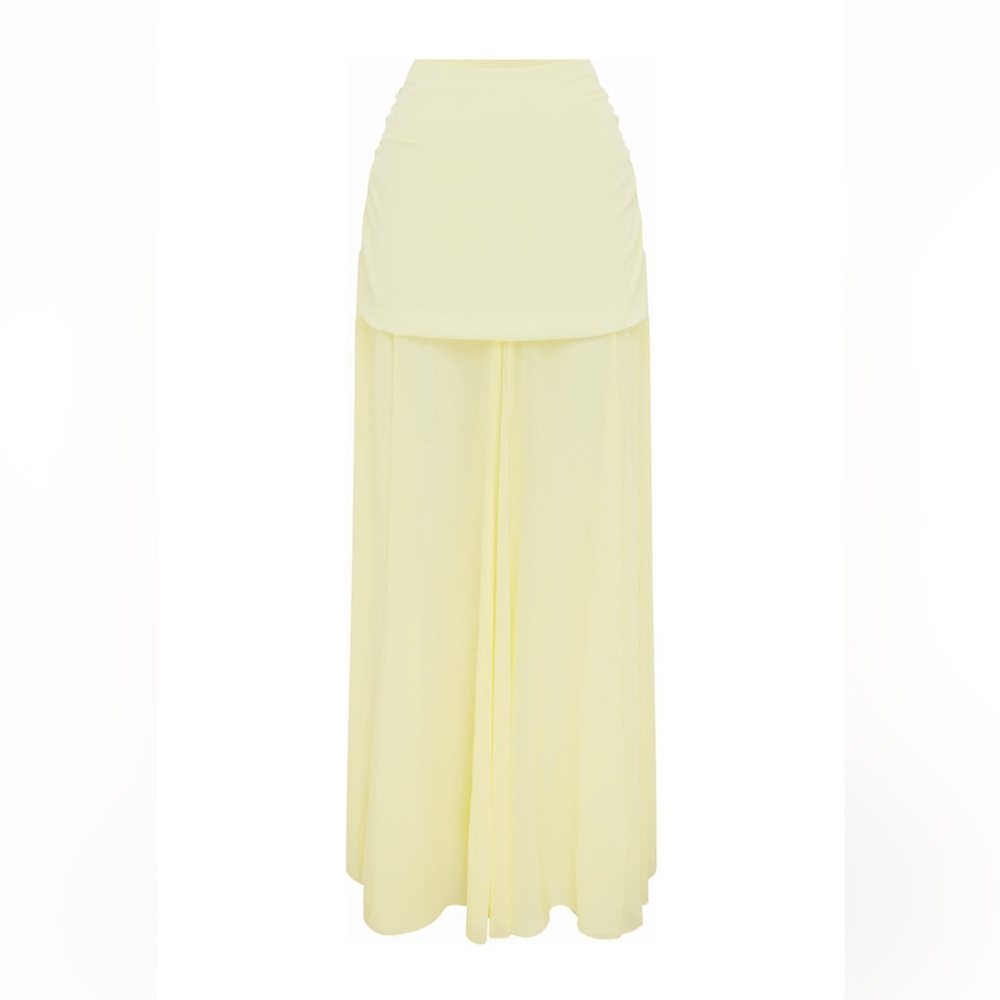 VALLETTA MAXI SKIRT - LEMON runaway the label